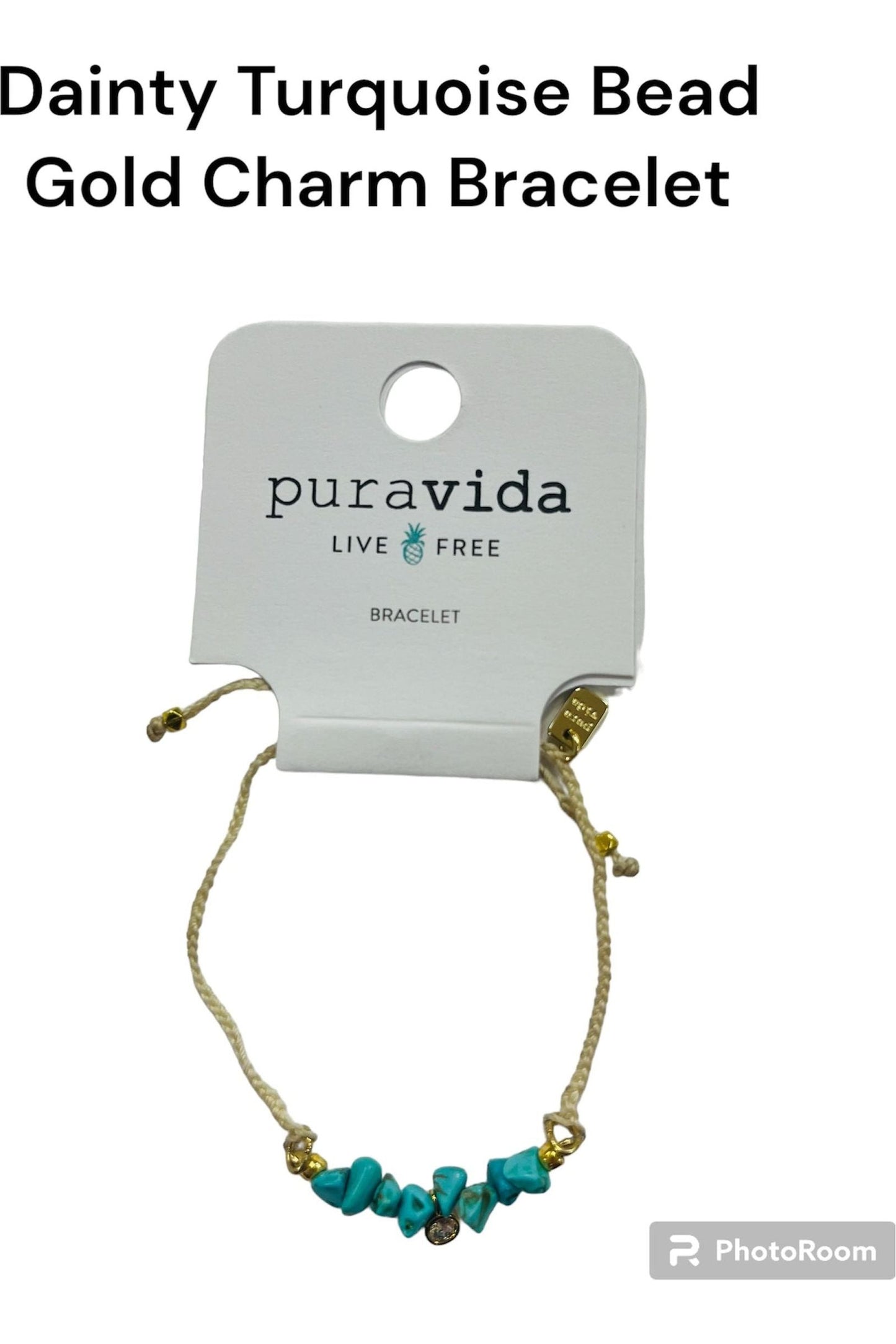 Pura Vida Dainty Turquoise Beaded Bracelet
