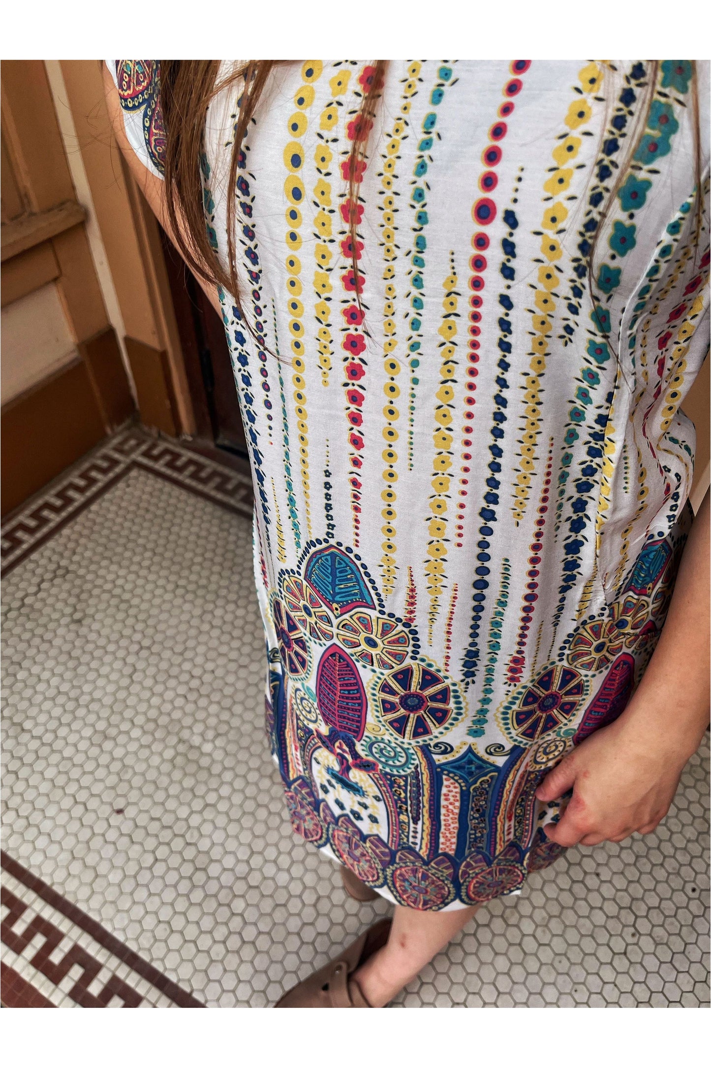 Yak & Yeti White Floral Dress