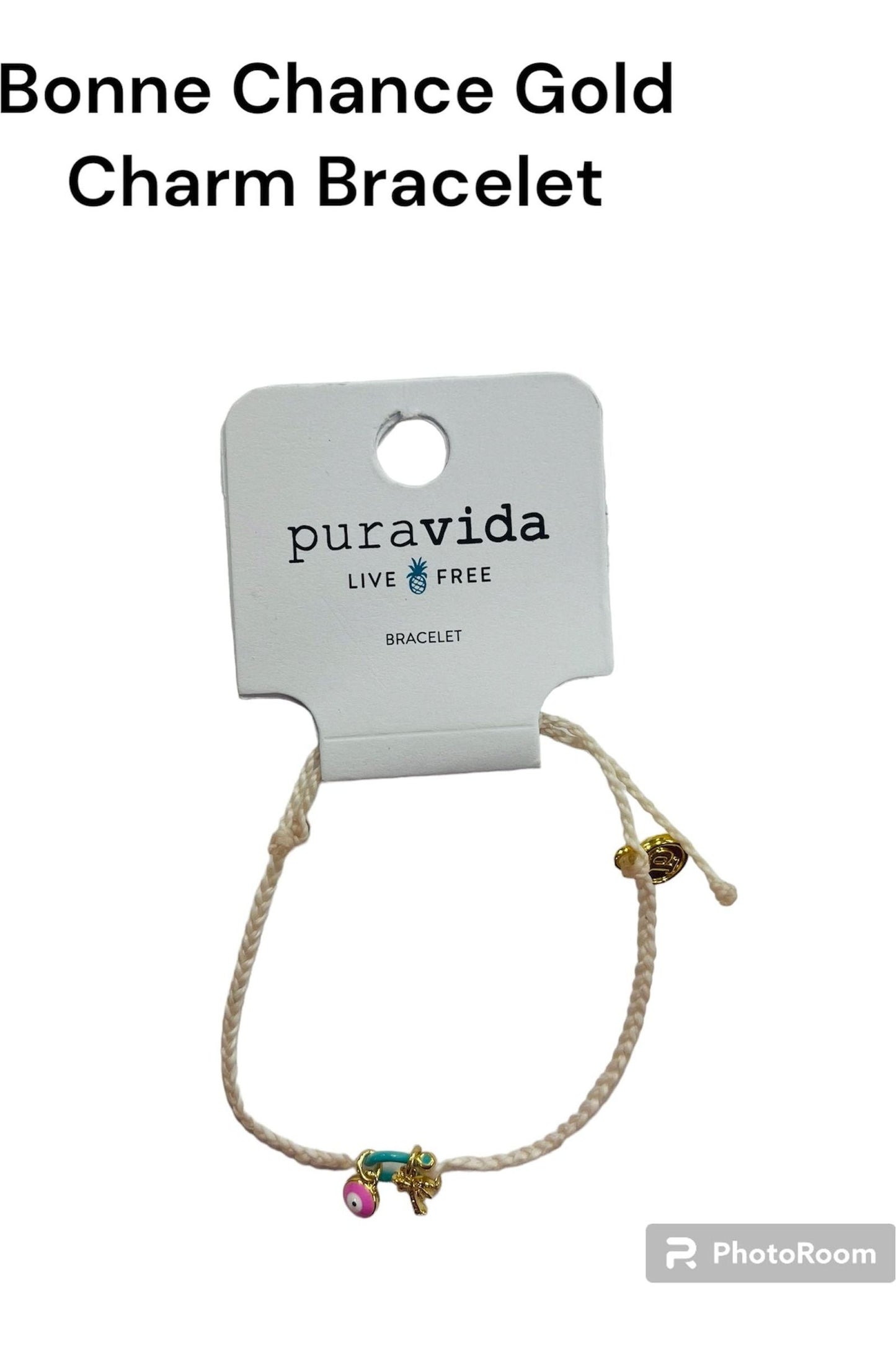 Pura Vida Bonne Chance Gold Charm
