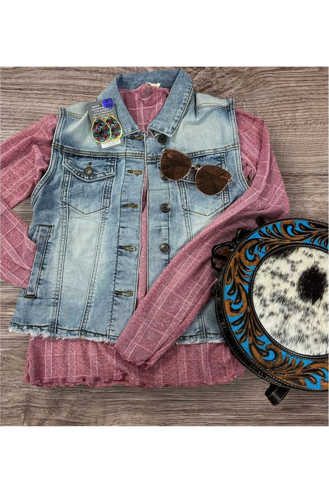 Washed Denim Vest