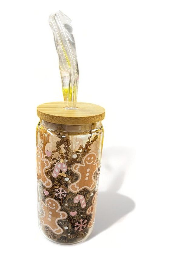 Glass ginger bread tumbler