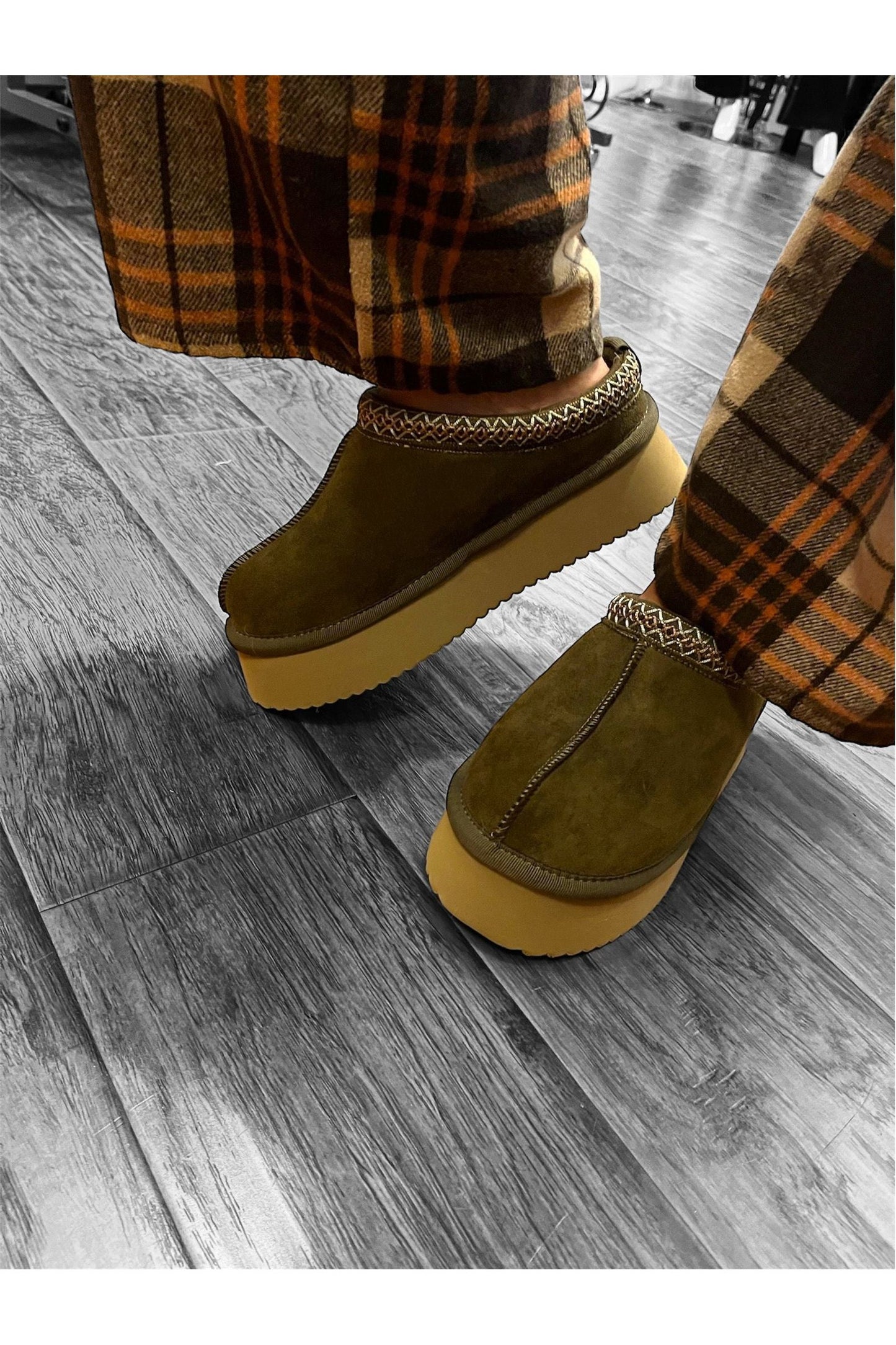 Moss Green Platform Shoes