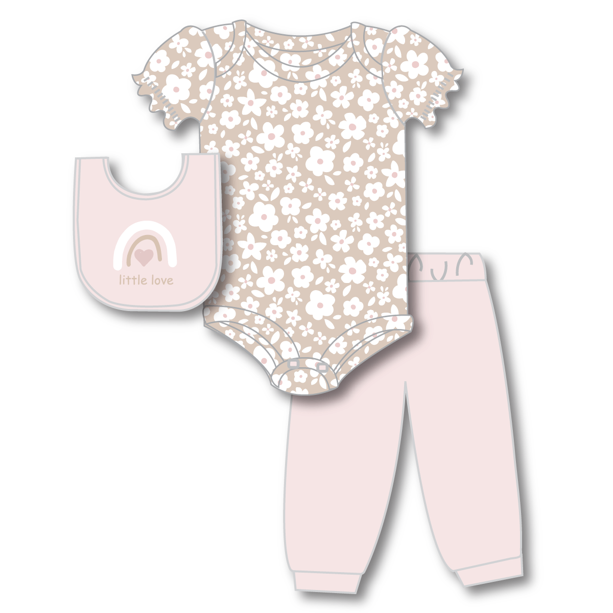 3 pc. Layette Set - Little Love