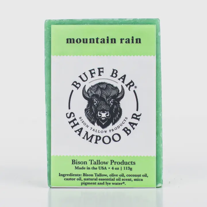 Bison Tallow Shampoo Bar- Mountain Rain