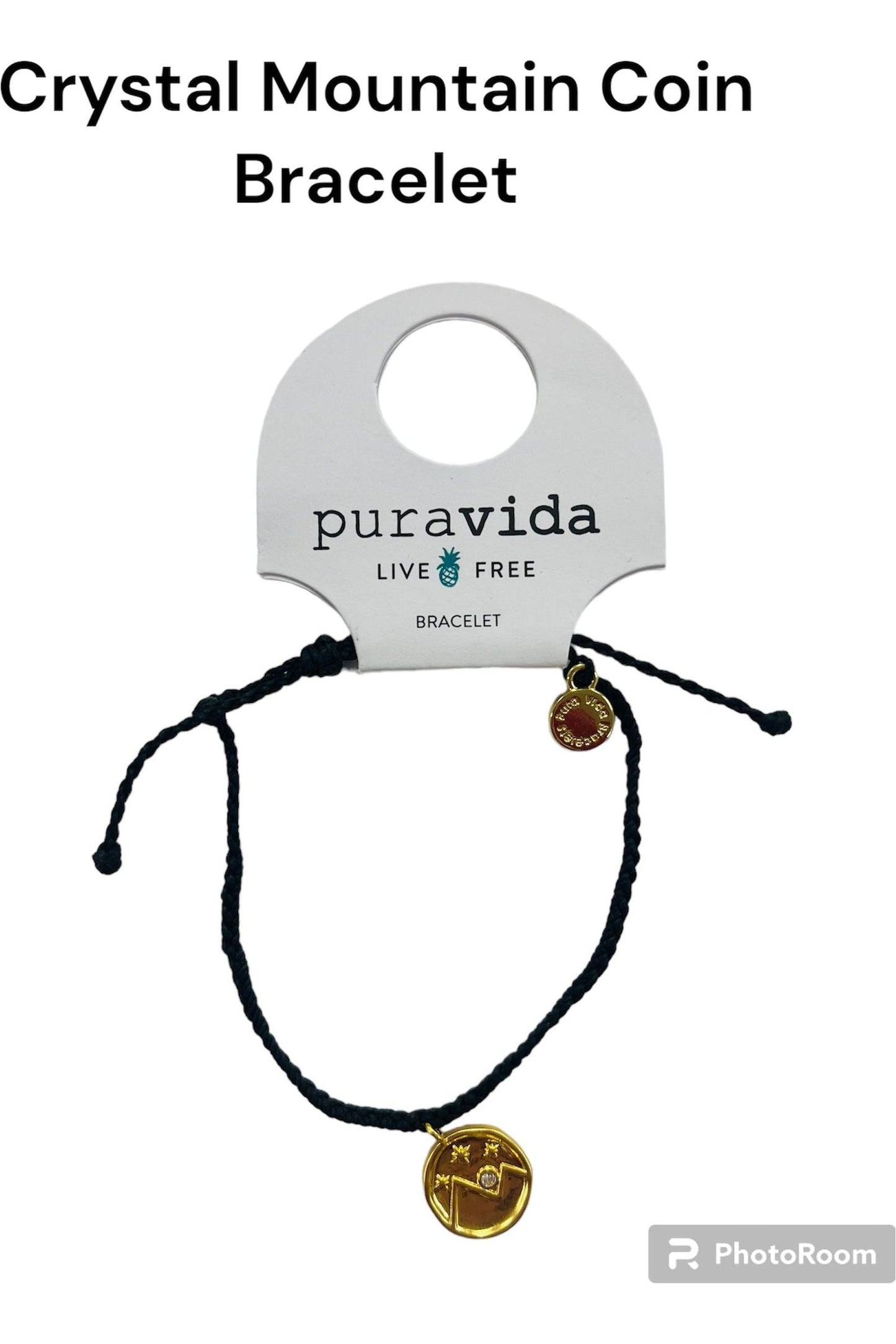 Pura Vida Crystal Mountain Coin Bracelet