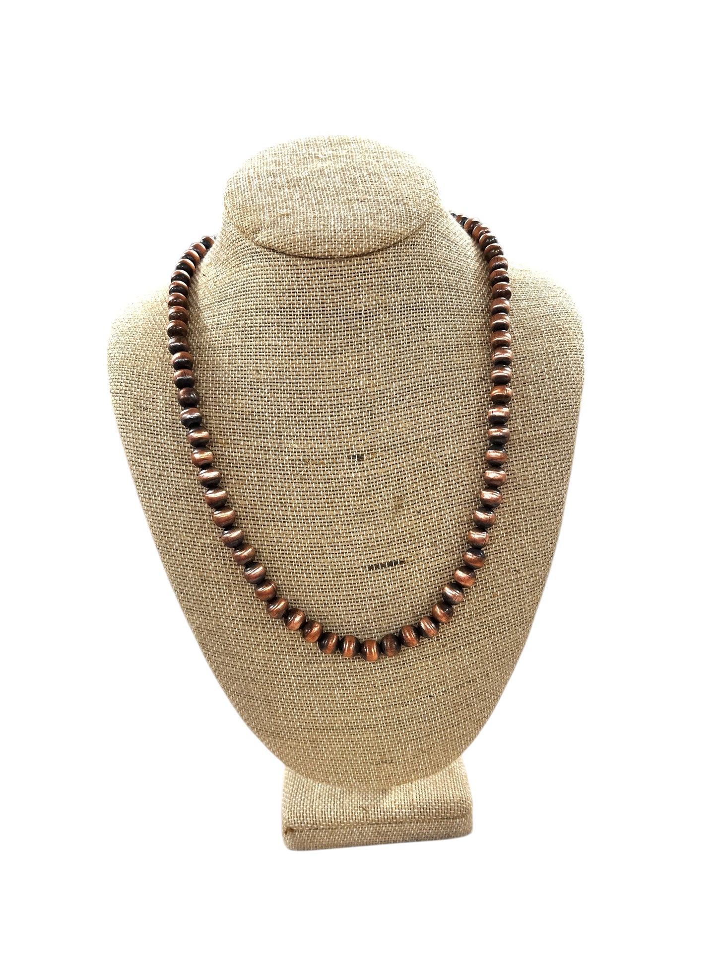 Copper Pearl Necklace 8mm