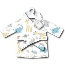 Plush baby robe - safari friends