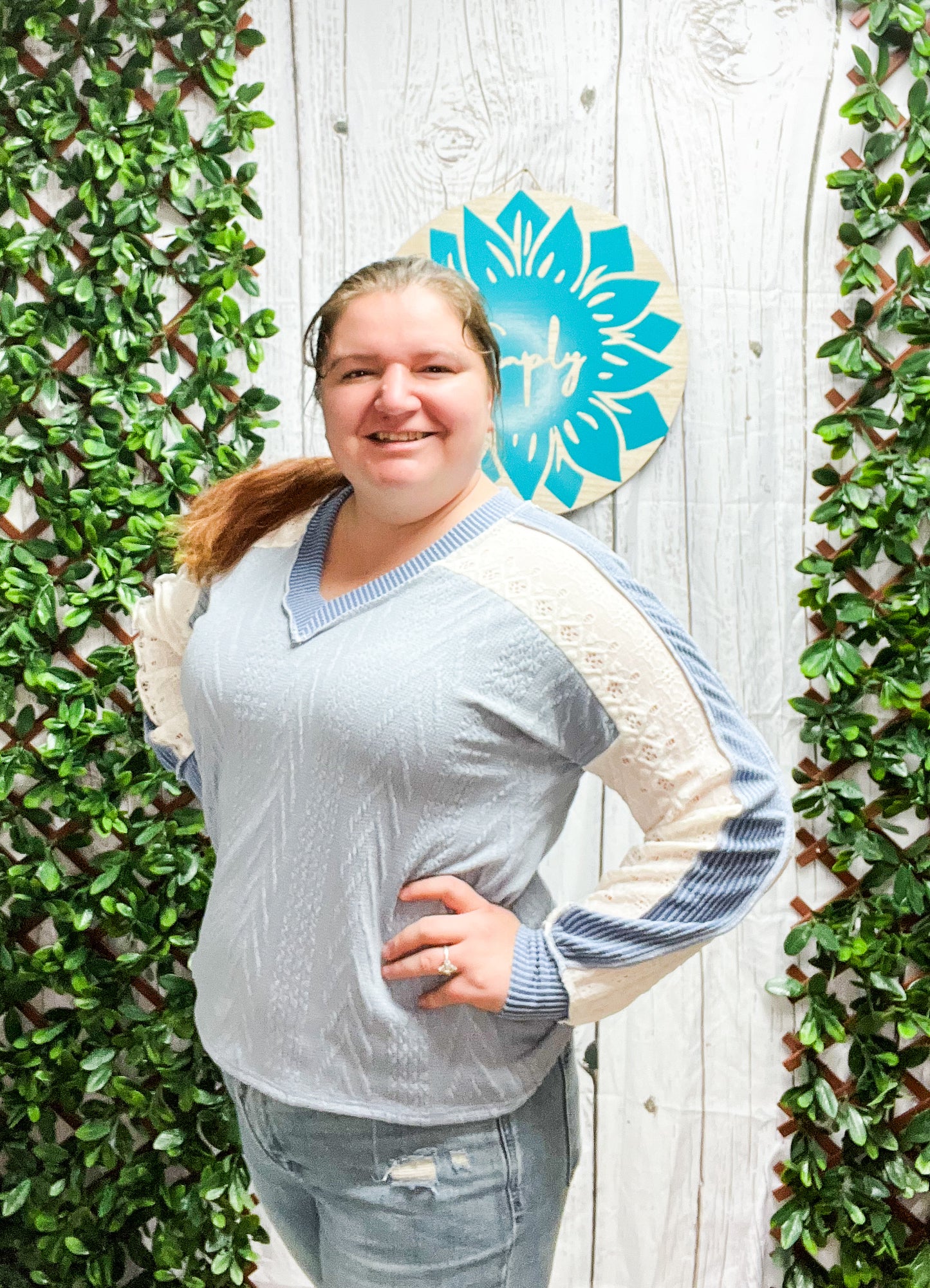 Grace In Layers Cable Knit Top