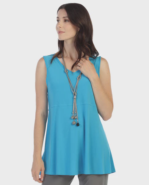 Tunic style tank top - Turquoise - reversible style