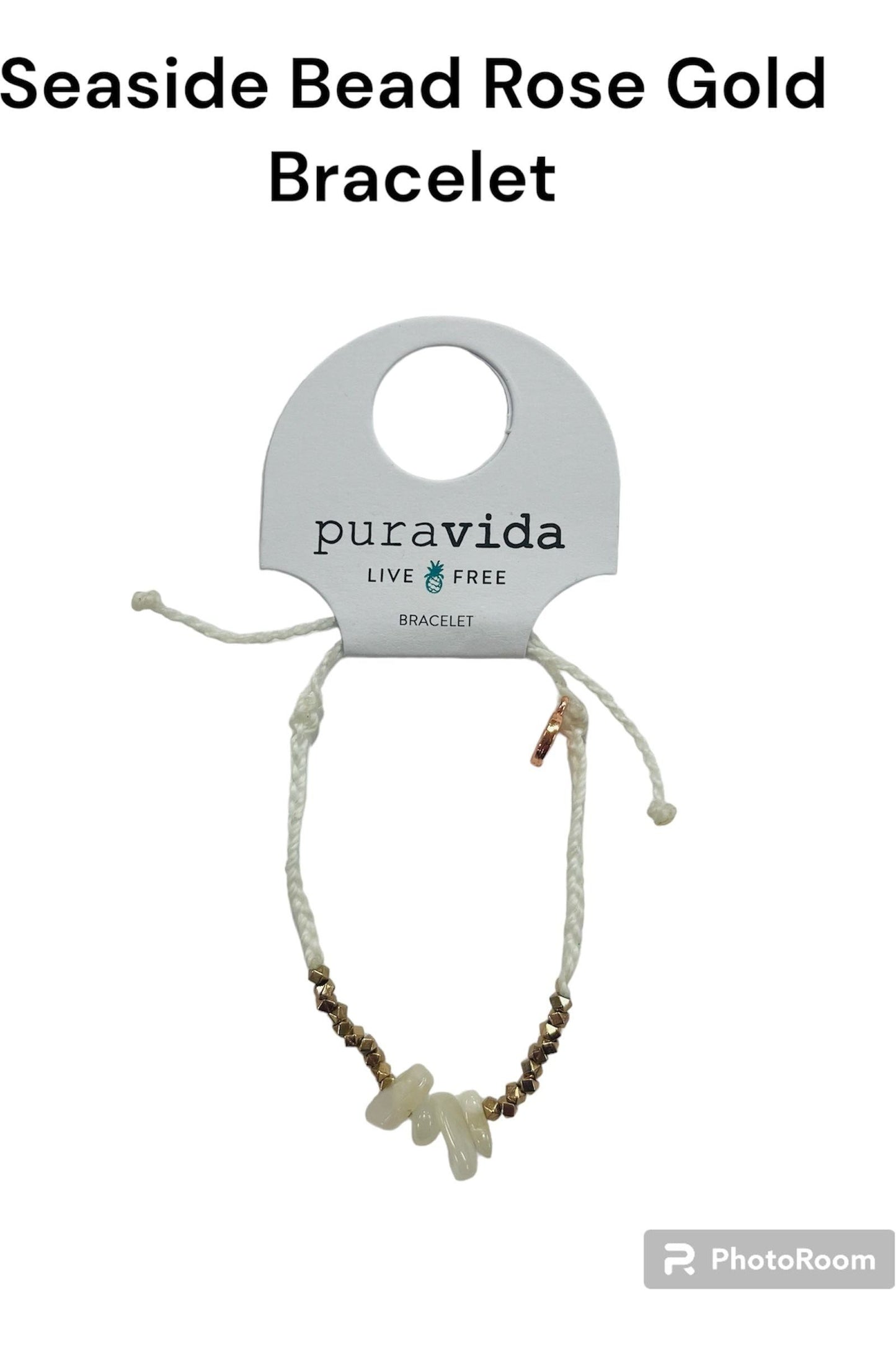 Pura Vida Seaside Bead Rose Gold Bracelet
