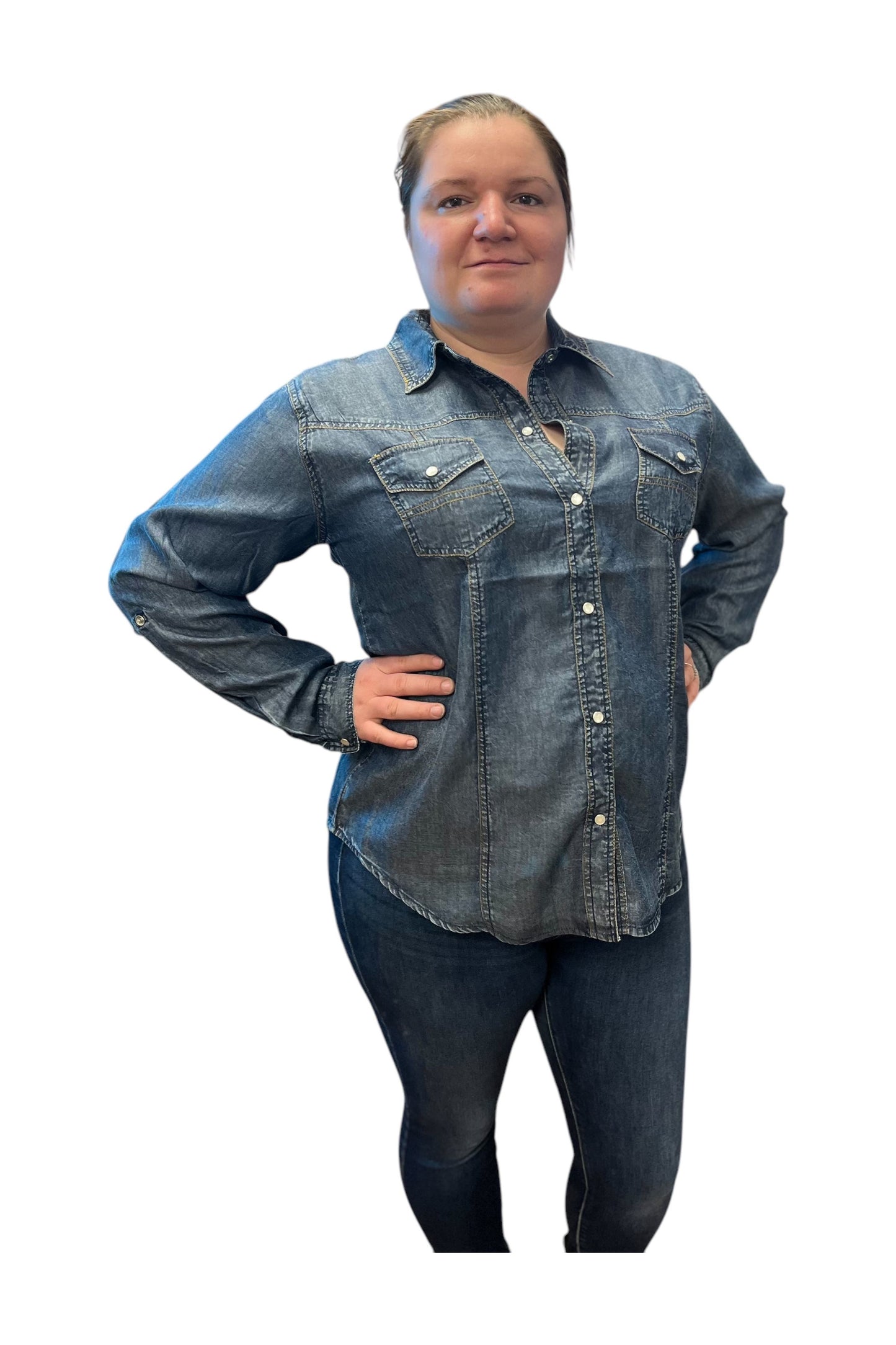 Denim Snap LS Shirt