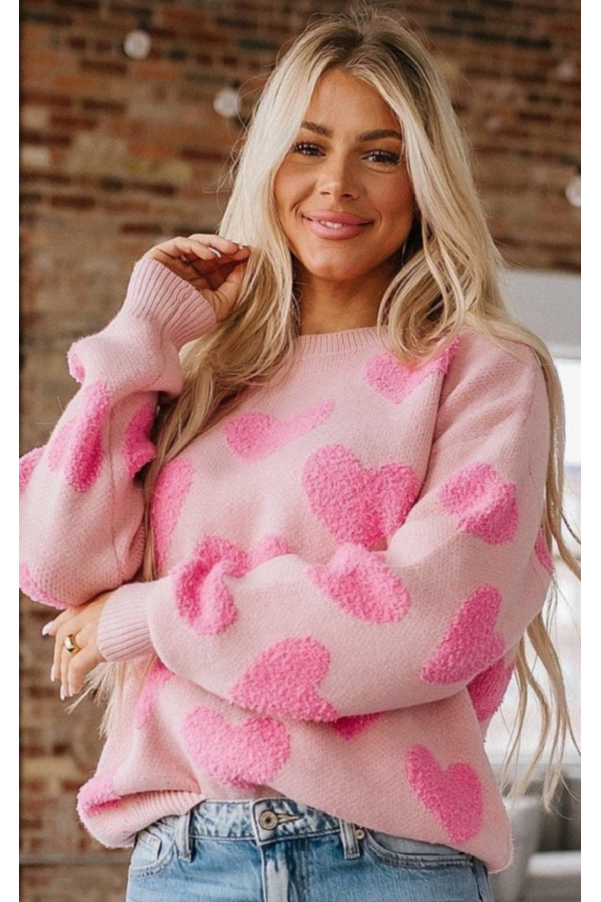 Fuzzy Heart Sweater