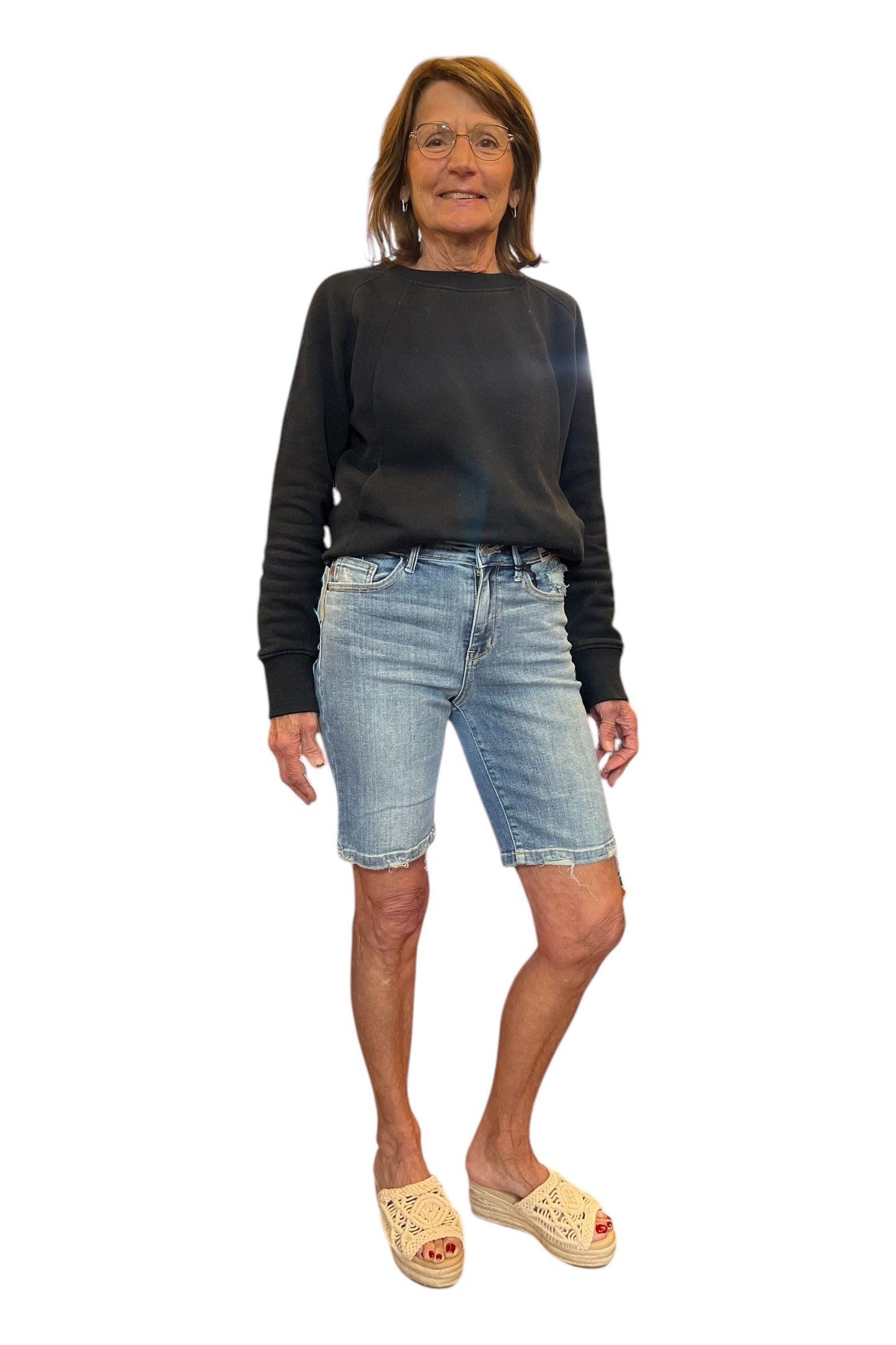 Judy Blue High Waist Vintage Wash Bermuda Shorts