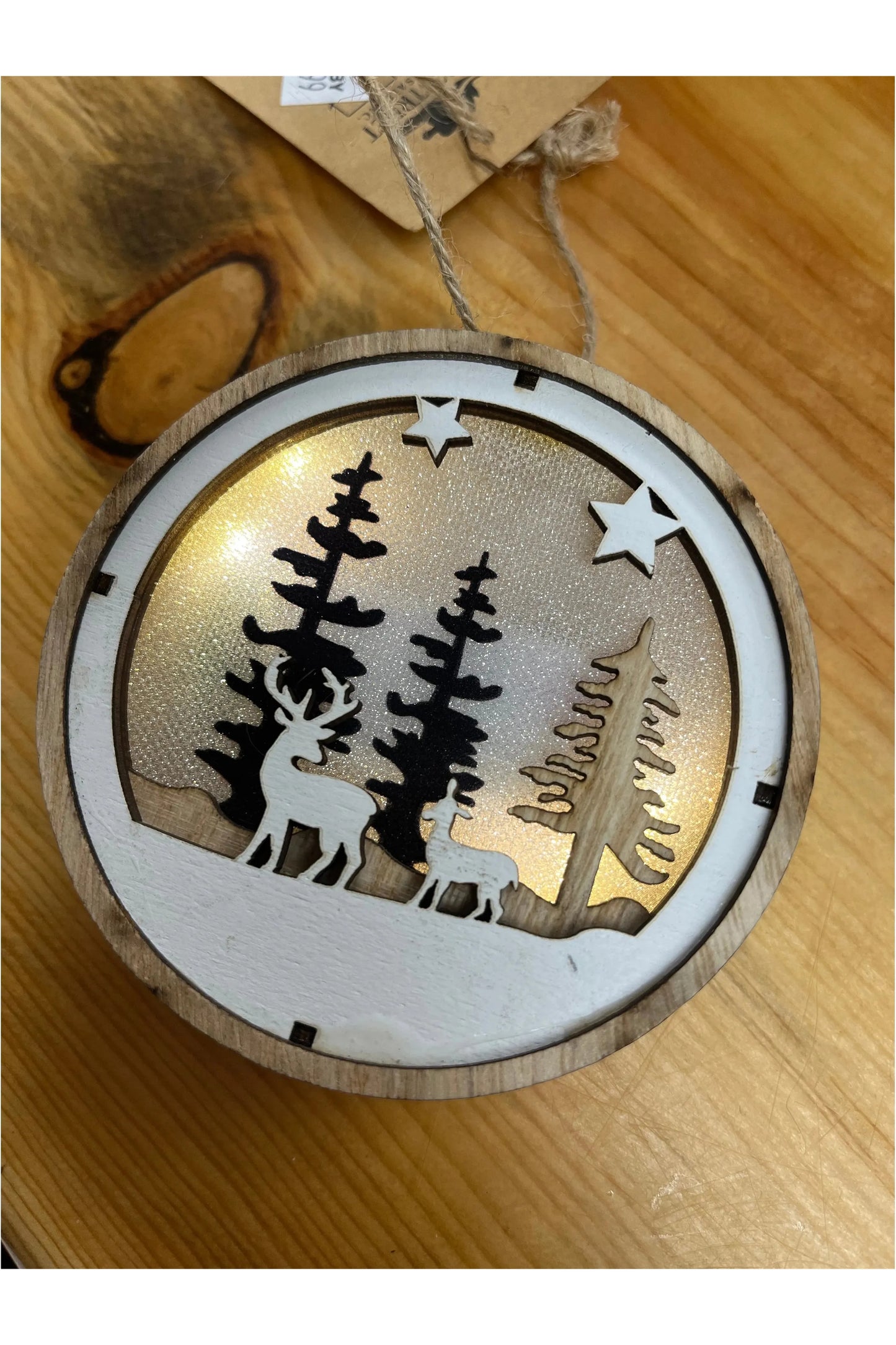 Light Up Ornament with Deer