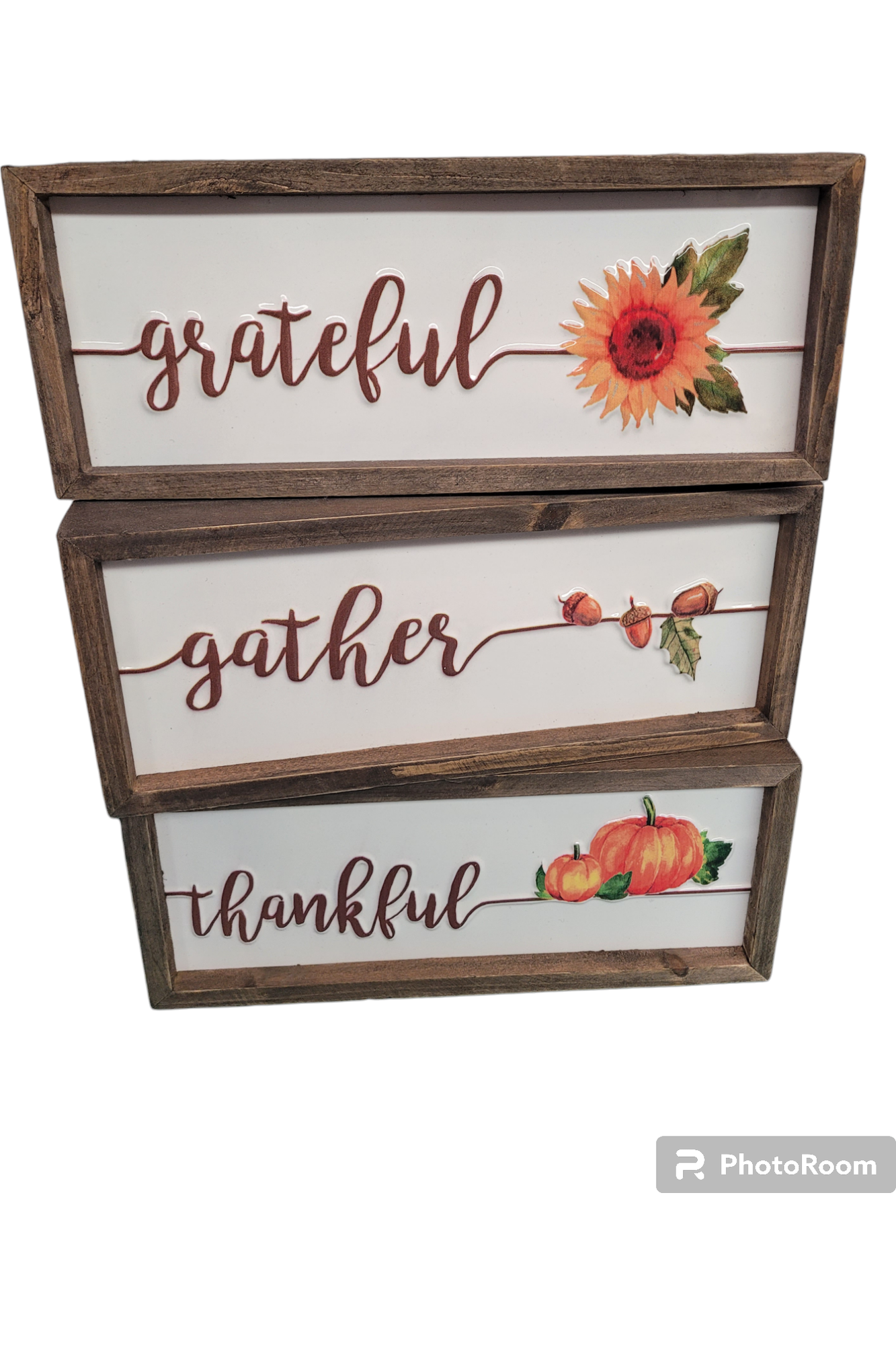 Fall Metal Embossed Signs