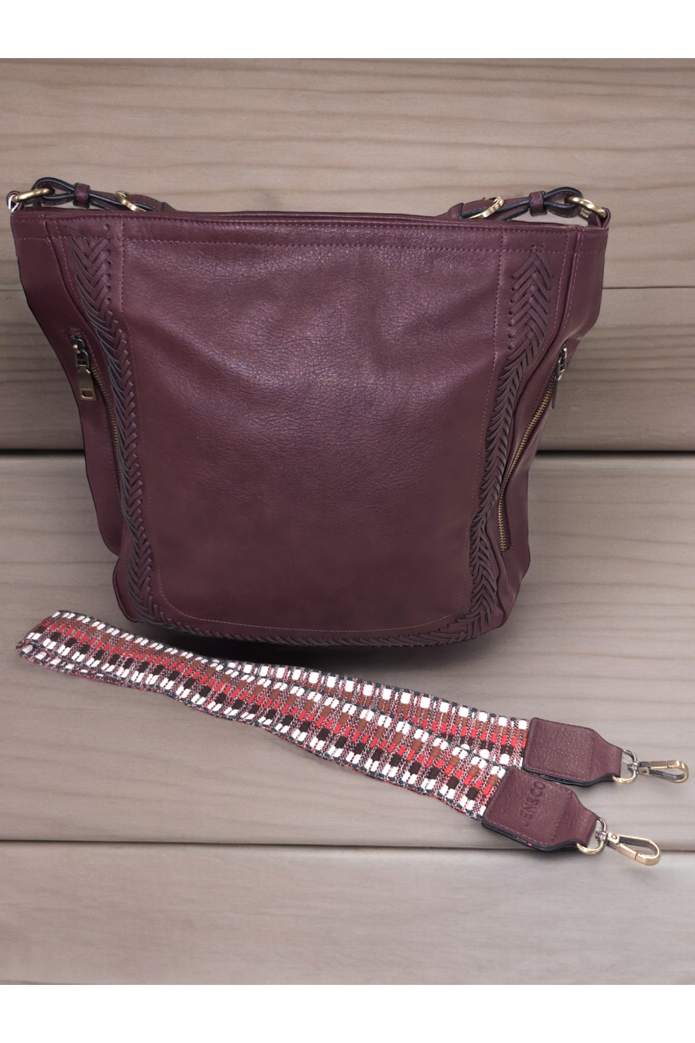 Jen & Co Oversized Satchel - Conceal Carry Plum