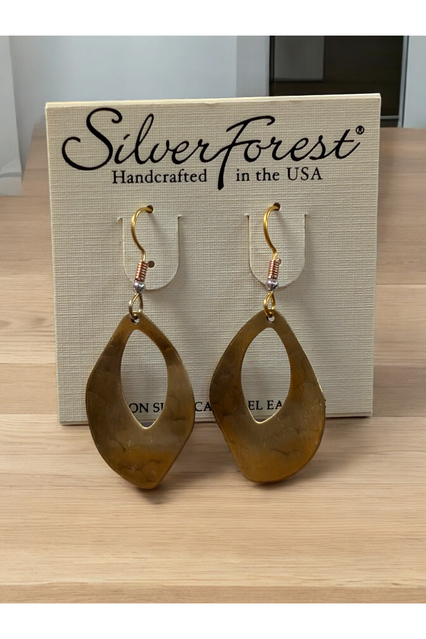 Silver Forest Gold Dangle Earrings