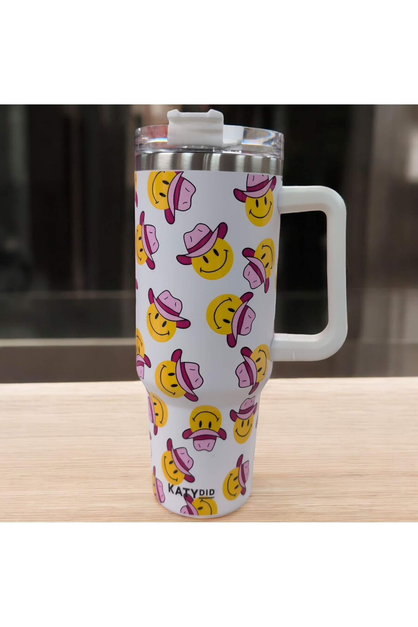 KatyDID Cowgirl Smiley 40oz Mug