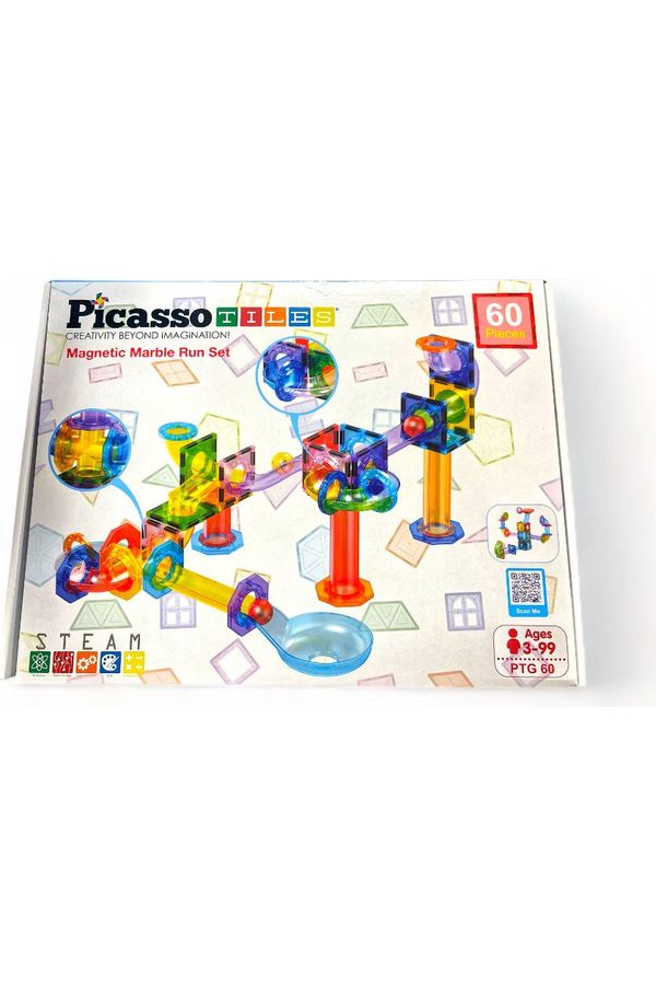 60 Piece Magnetic Marble Set