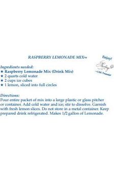 Raspberry Lemonade Mix
