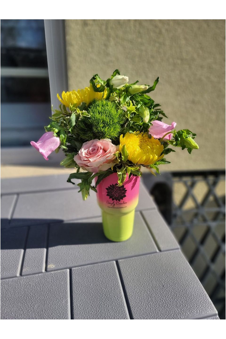 Floral Tumbler w/ Drink Card-Mothers Day Special