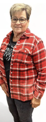 Red, Black, White Flannel shirt