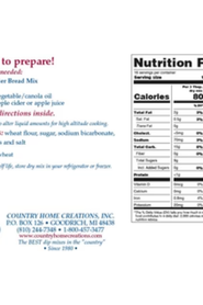 Country Home Apple Cider Bread Mix
