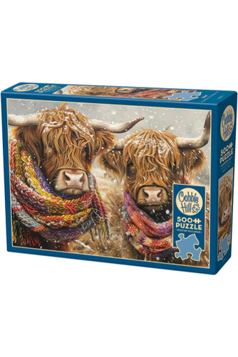 Highland Cow Brr 500 pc puzzle