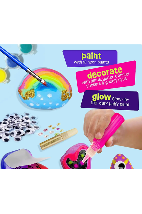 Kids Glow in the Dark Rock Painting Kit