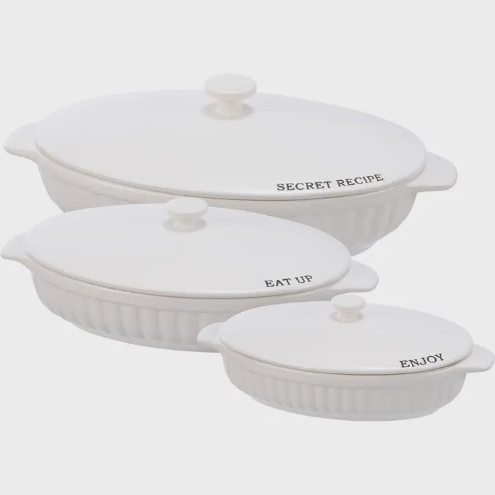 Enjoy Covered Casserole set - 3 pc,