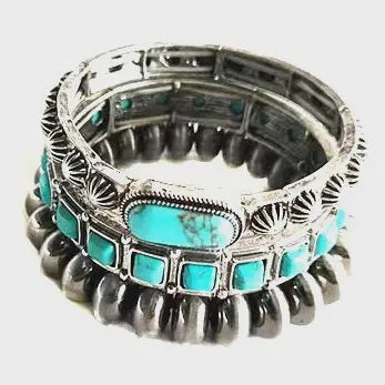 Western 3 stand Navajo Pearl Bracelet