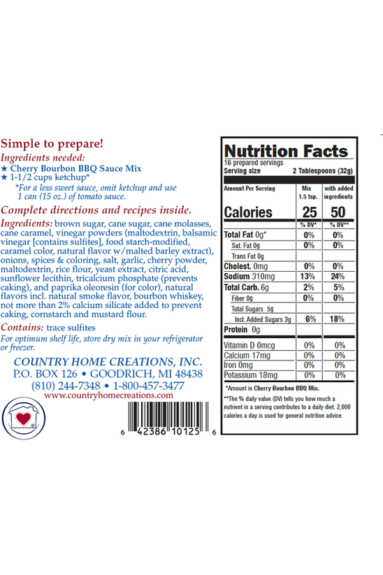 Cherry Bourbon BBQ Sauce Mix