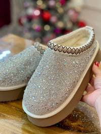 Corky's Do Not Disturb - Clear Rhinestone Platform Shoes