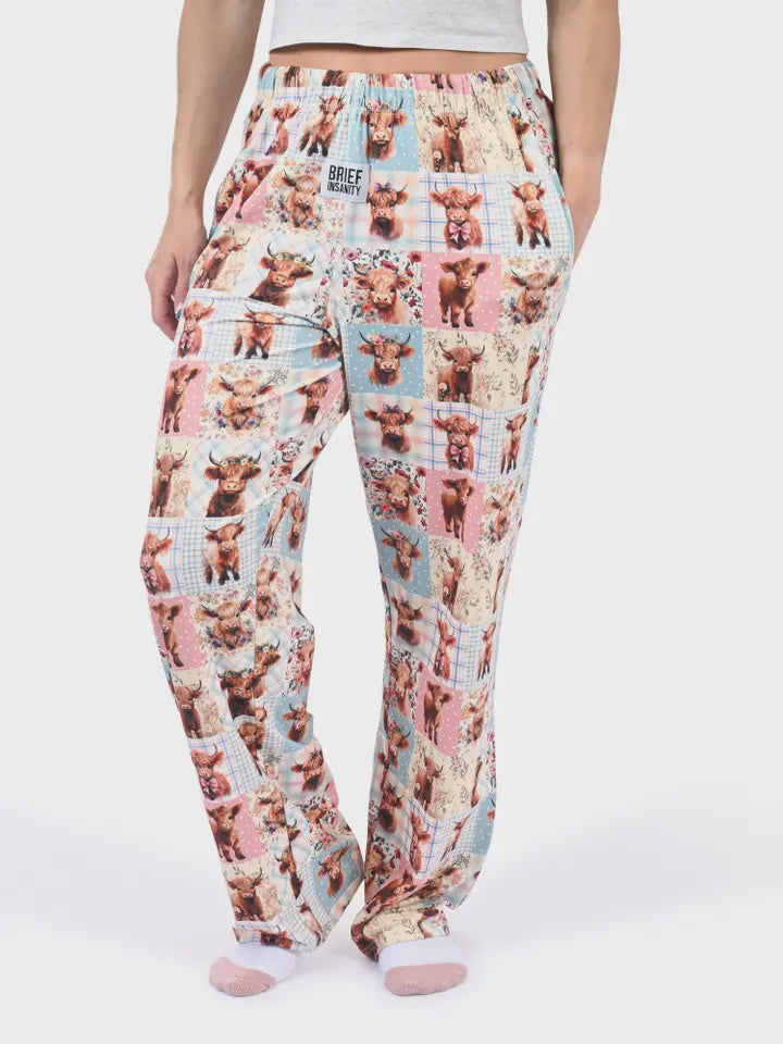 Lounge Pants - Highland Cow Quilt