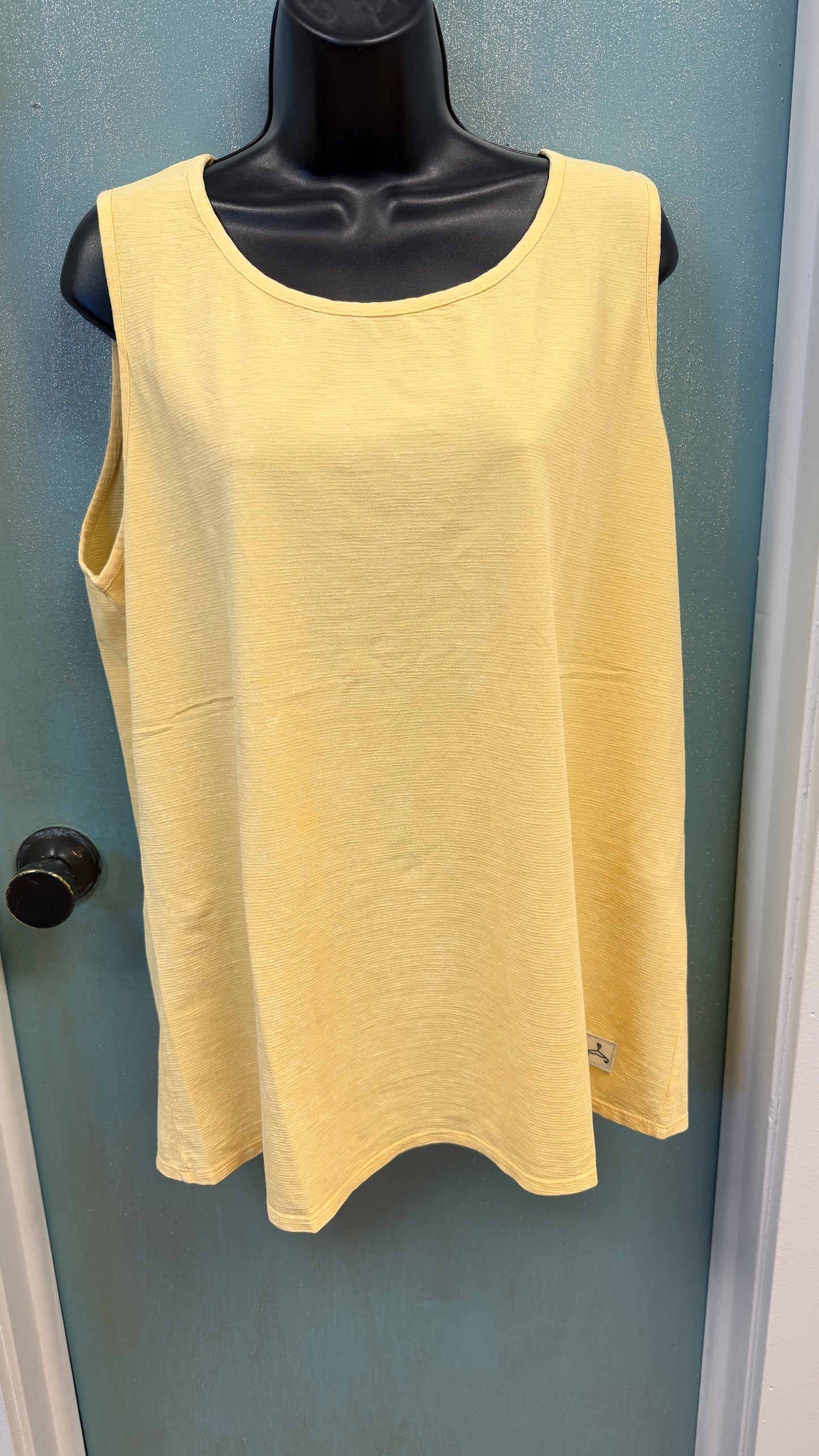Mineral wash tank top - Yellow
