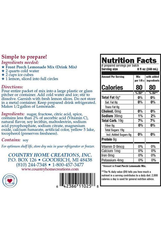 Front Porch Lemonade Mix