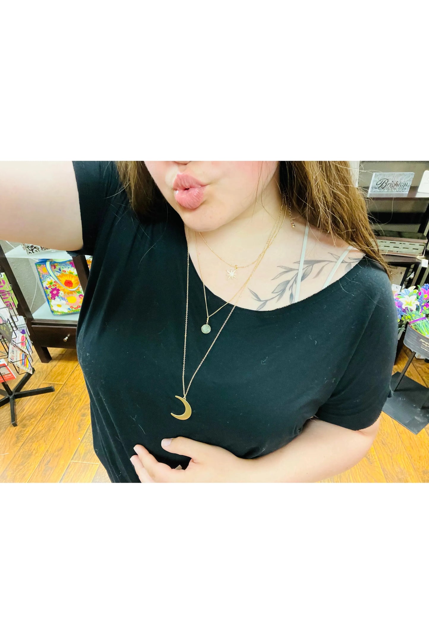 Rain necklace long moon
