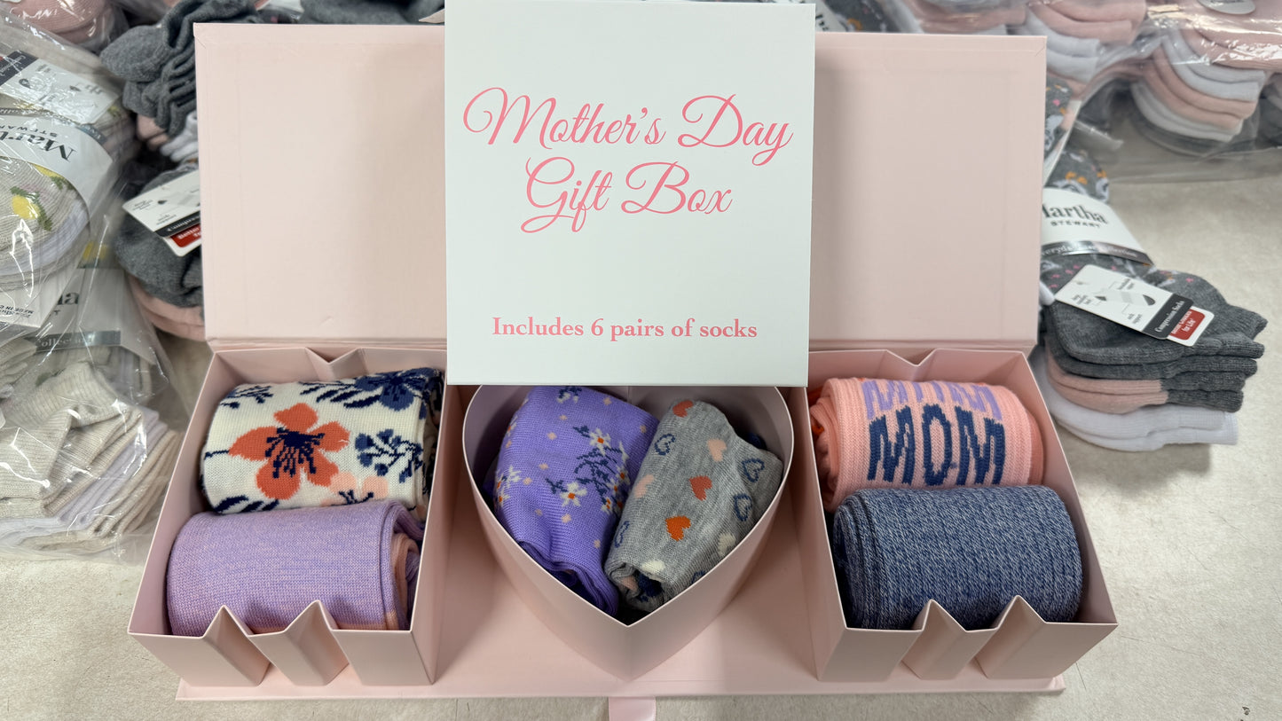 Mother's Day Gift Box - 6 prs. socks