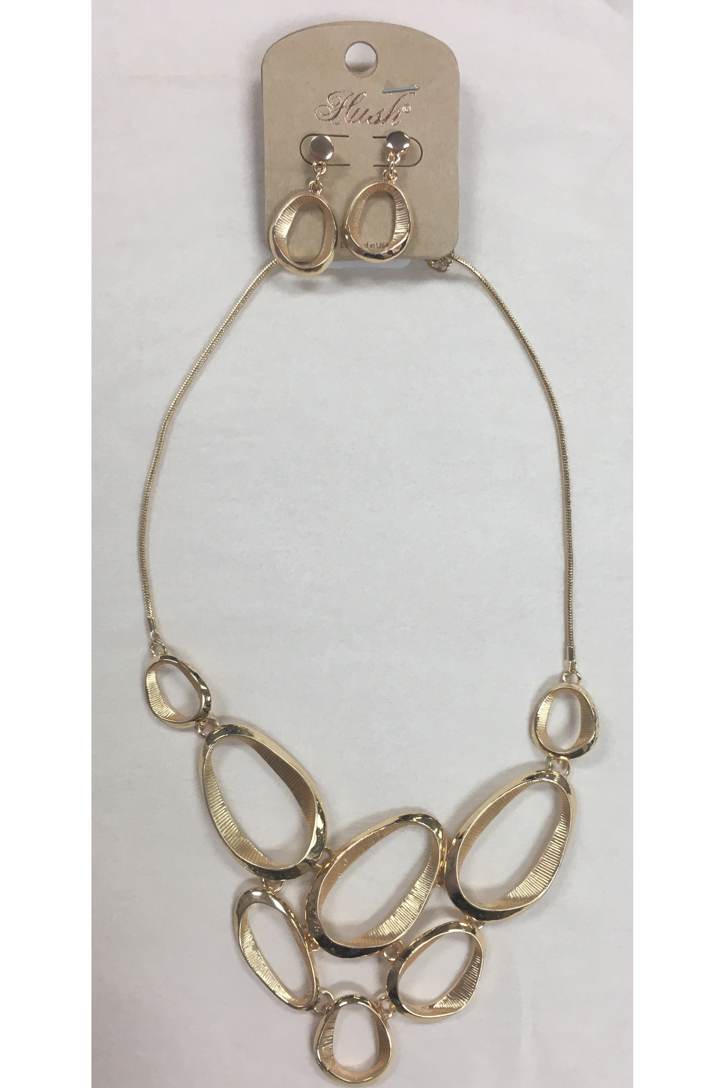 Hush Gold Link Necklace & Earrings