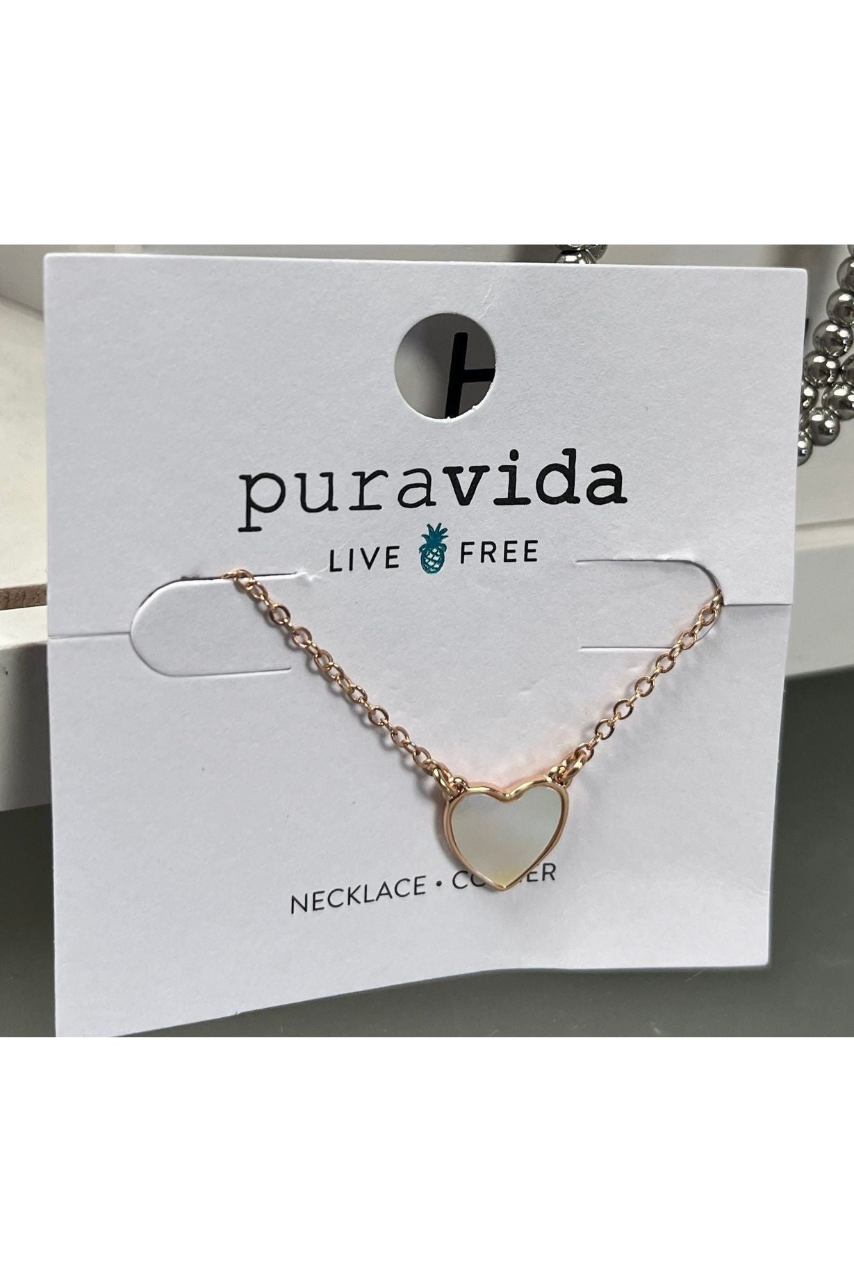 Pura Vida Rose Gold Heart Necklace