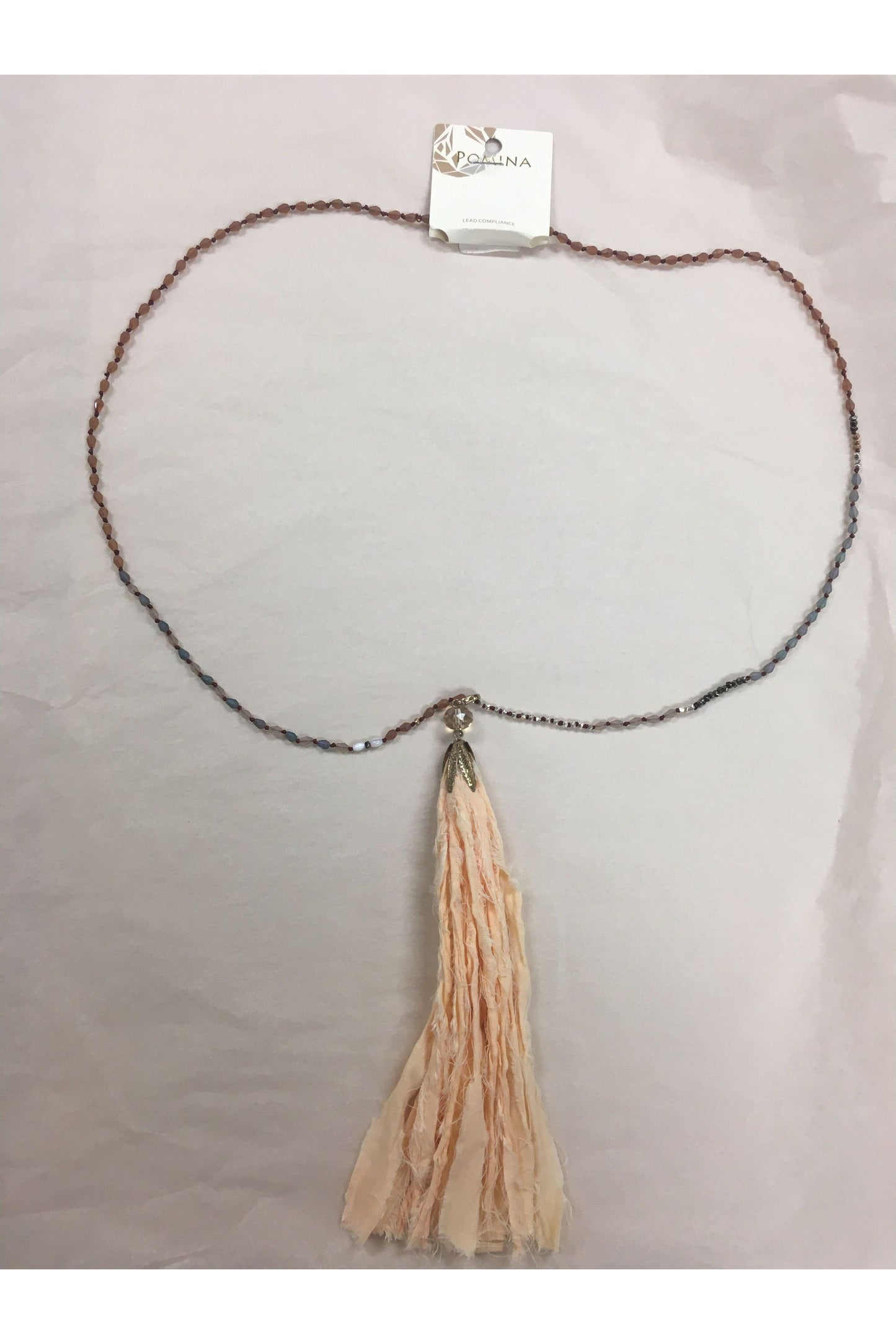 Pomina Long Brown Tassel Necklace