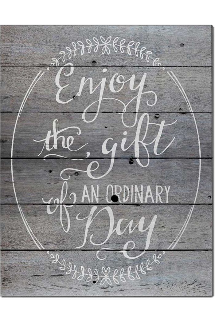 16x20 Weathered Gray Slat Sign Enjoy the Gift