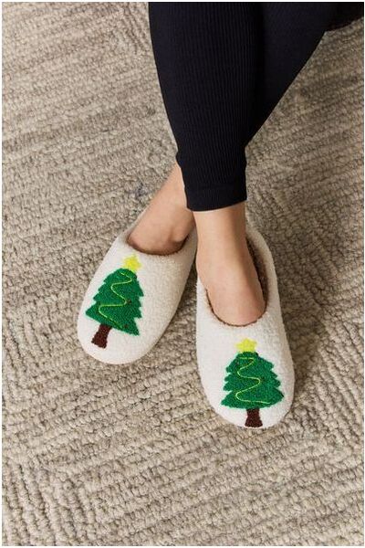 Melody Christmas Tree Cozy Slippers-Online Only