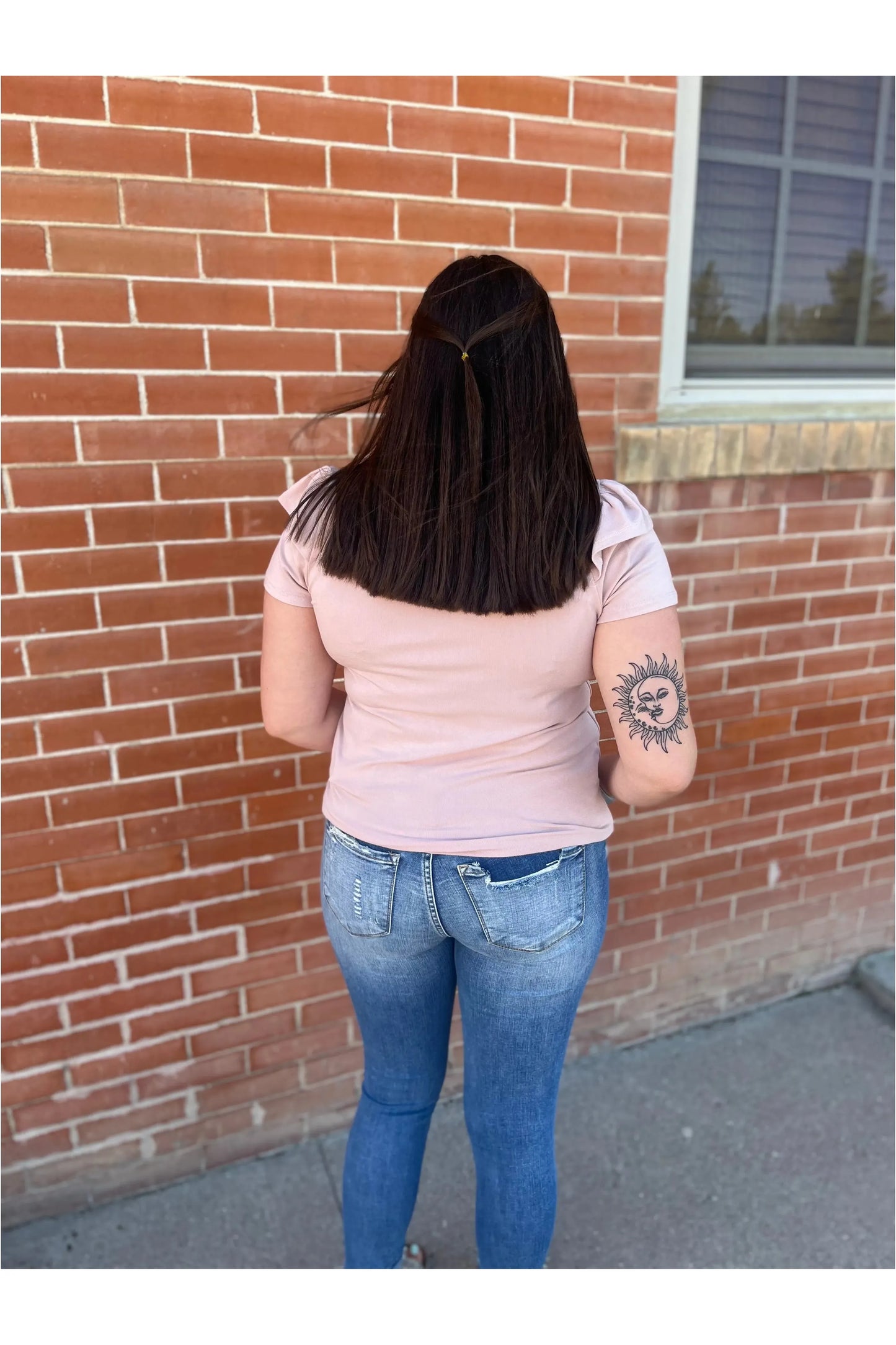 Ruffle Sleeve Top - Blush