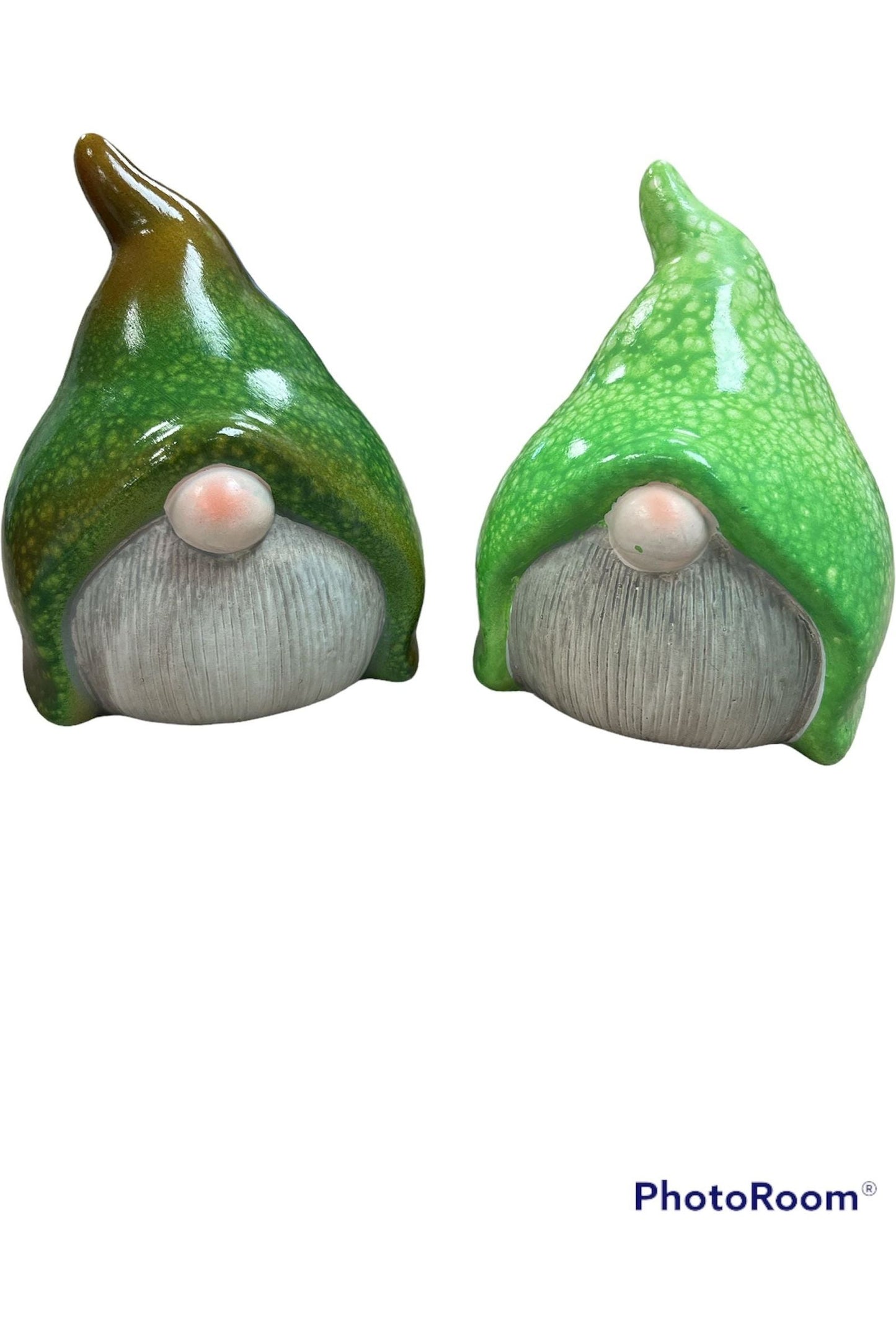 Green garden gnomes