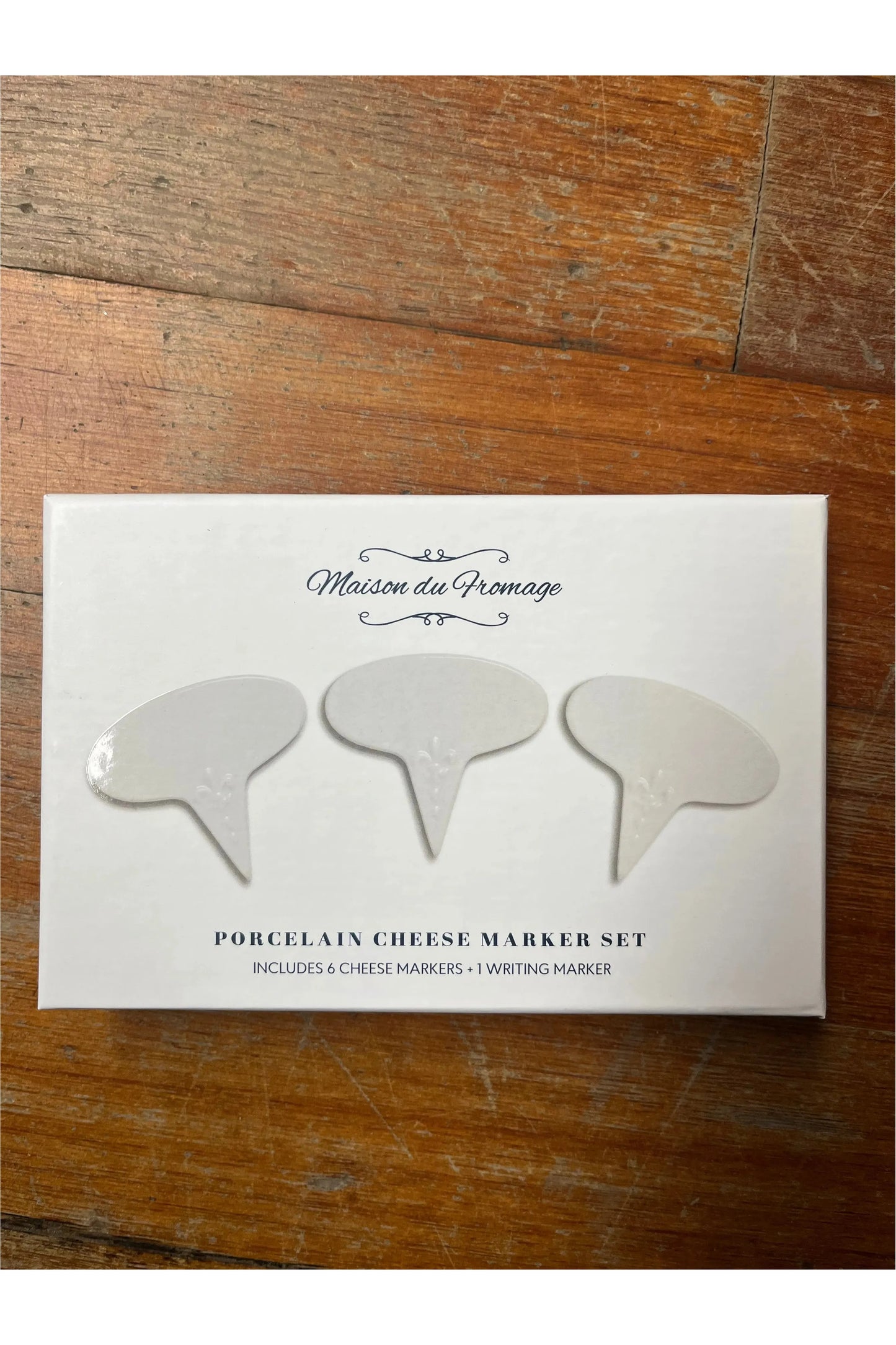 Porcelain cheese marker set