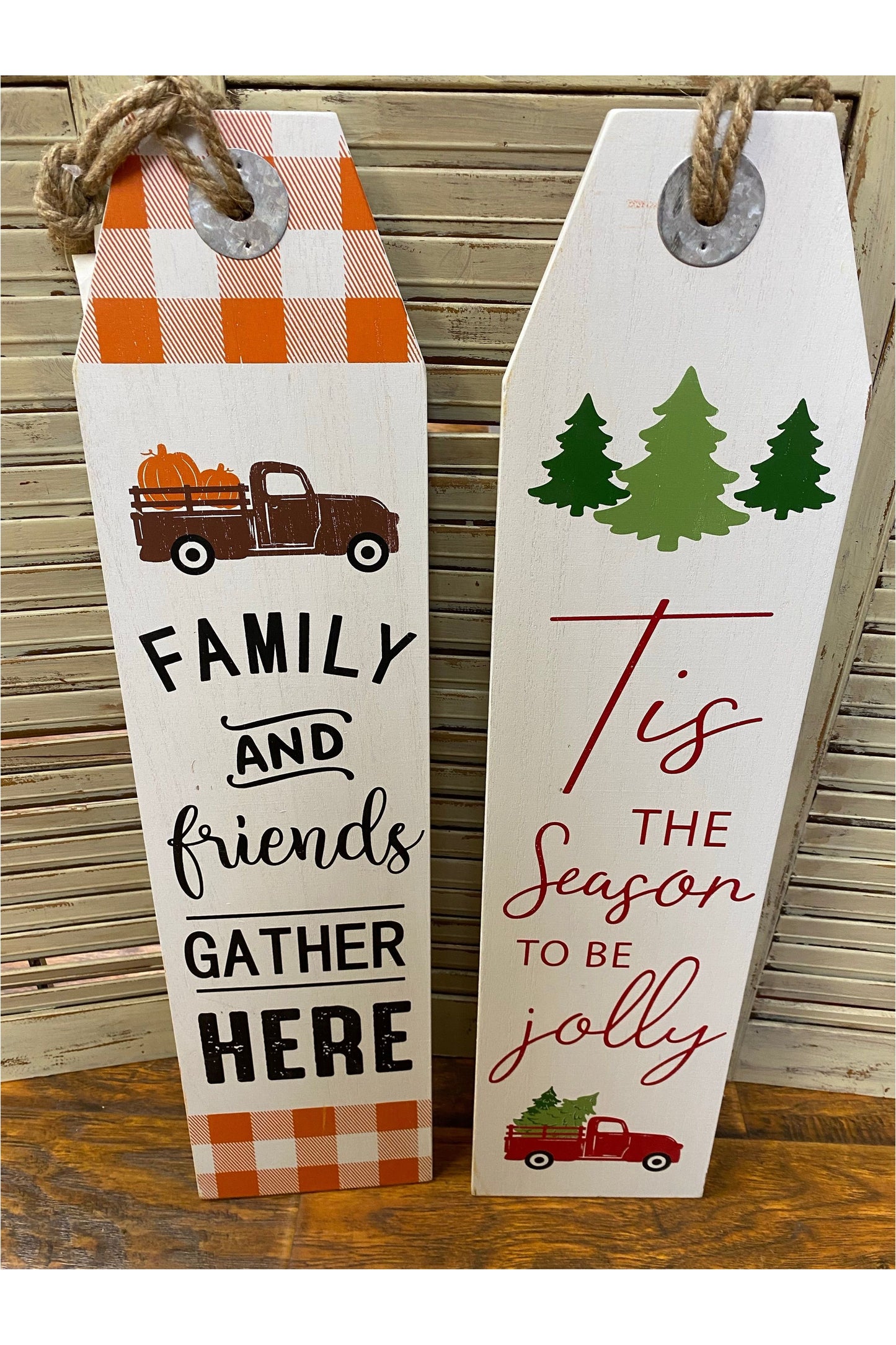 Fall / Winter Wood Door Signs