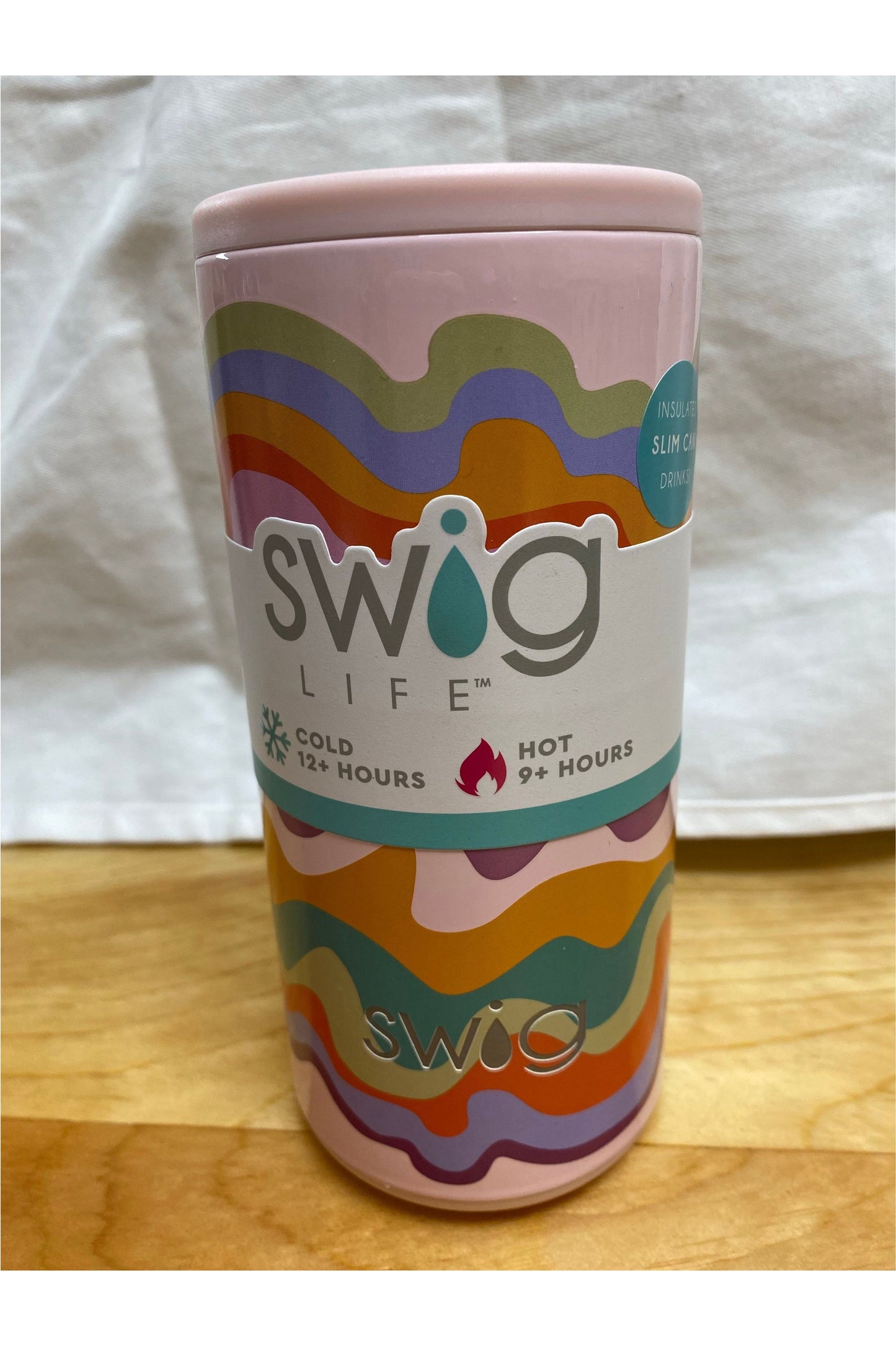 Swig sand art 12oz insulated skinny can cooler