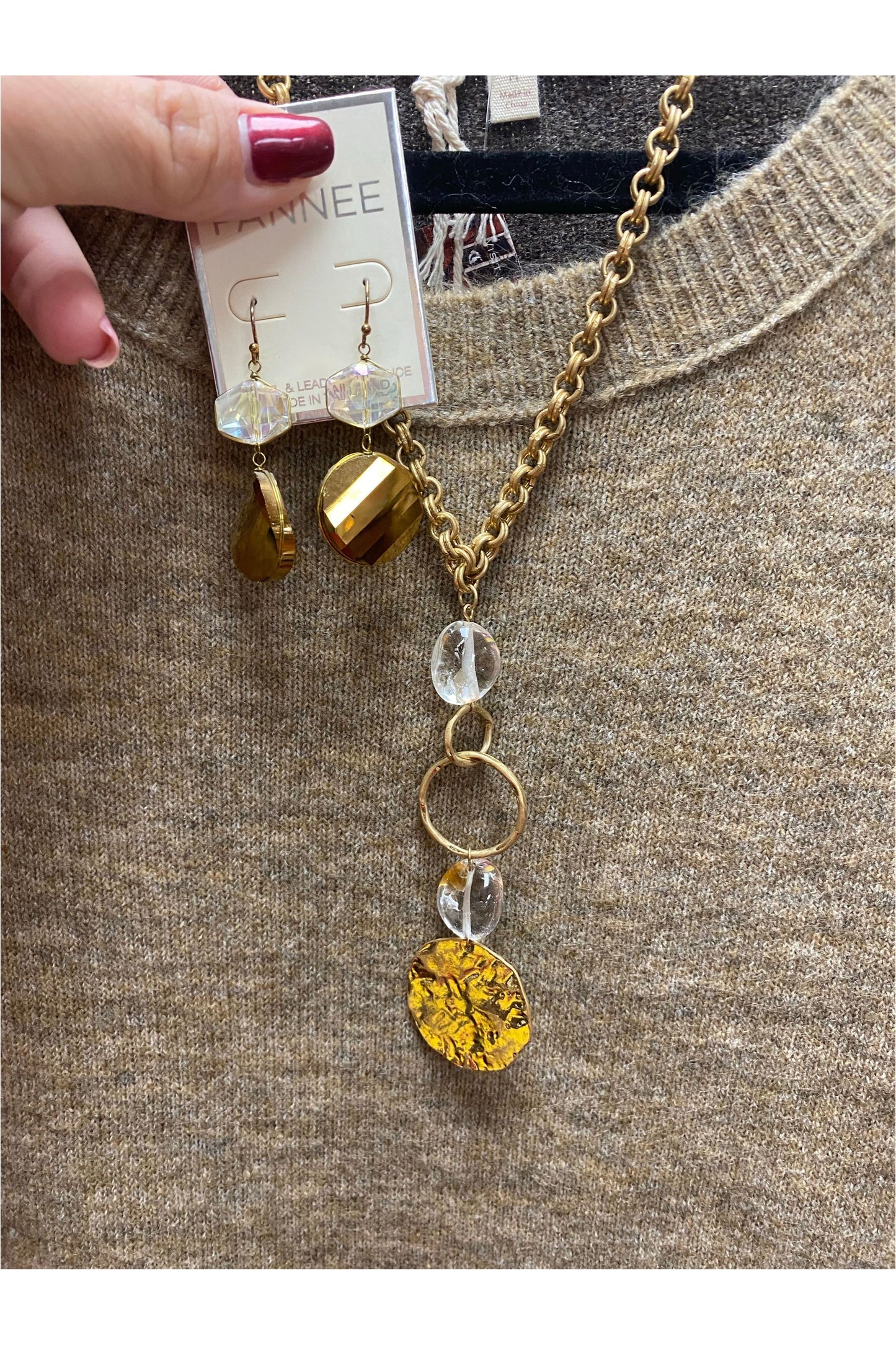 Pannee Gold Dangle Earrings