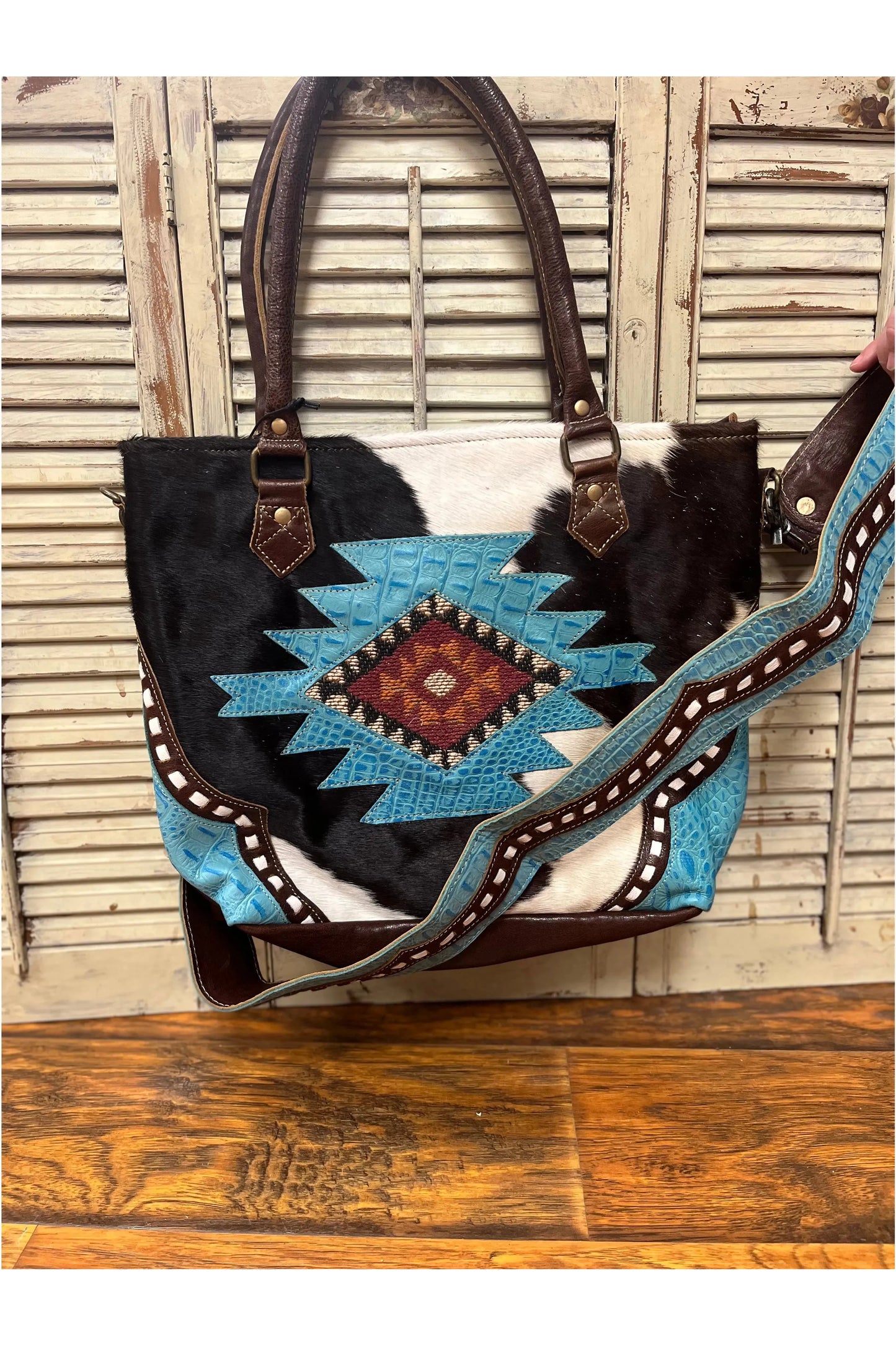 Riptide leather and Hairon bag